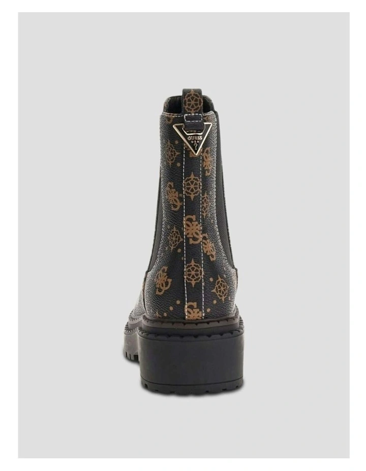 Leannaa Ankle Boots in Black Brown Logo image 3