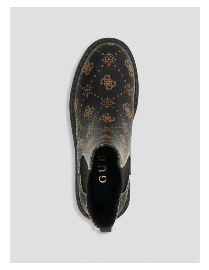 Leannaa Ankle Boots in Black Brown Logo image 4