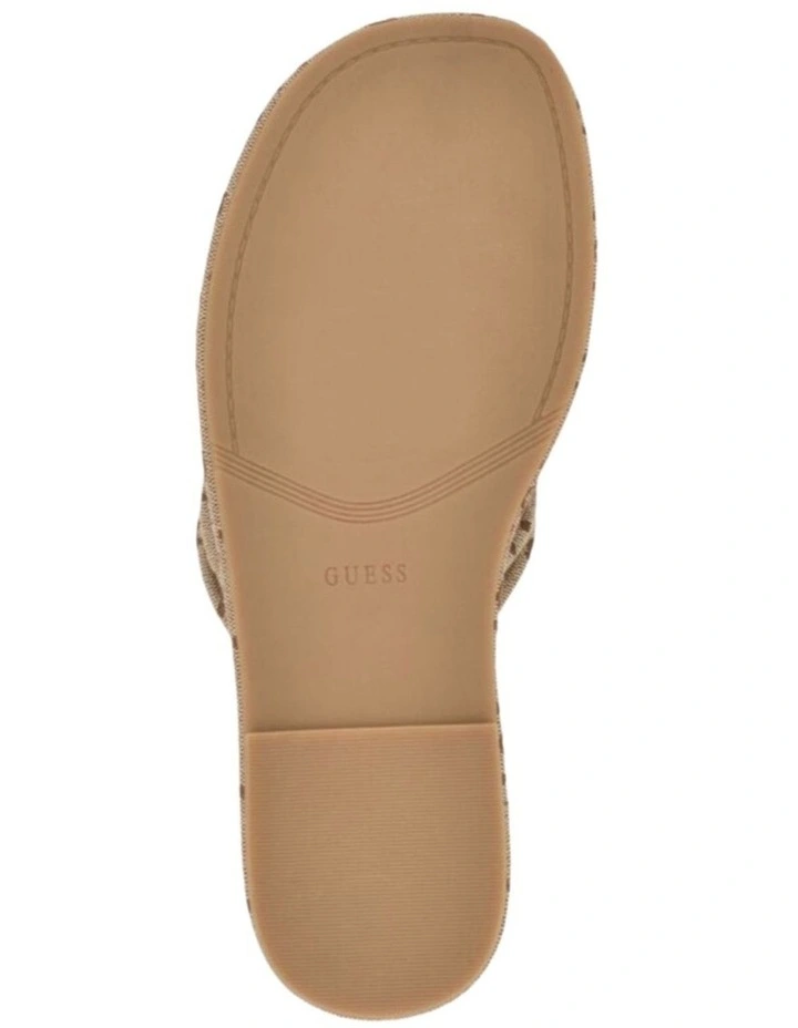 Saime Flat Sandals in Brown Logo image 5
