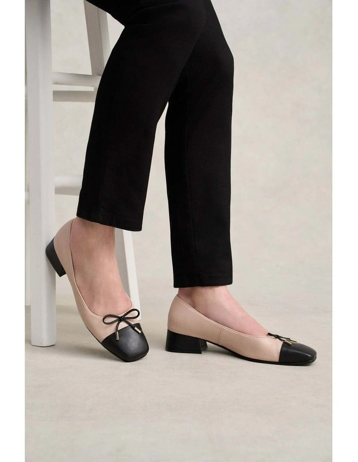 Joelle Two Tone Ballet - Nude & Black image 2
