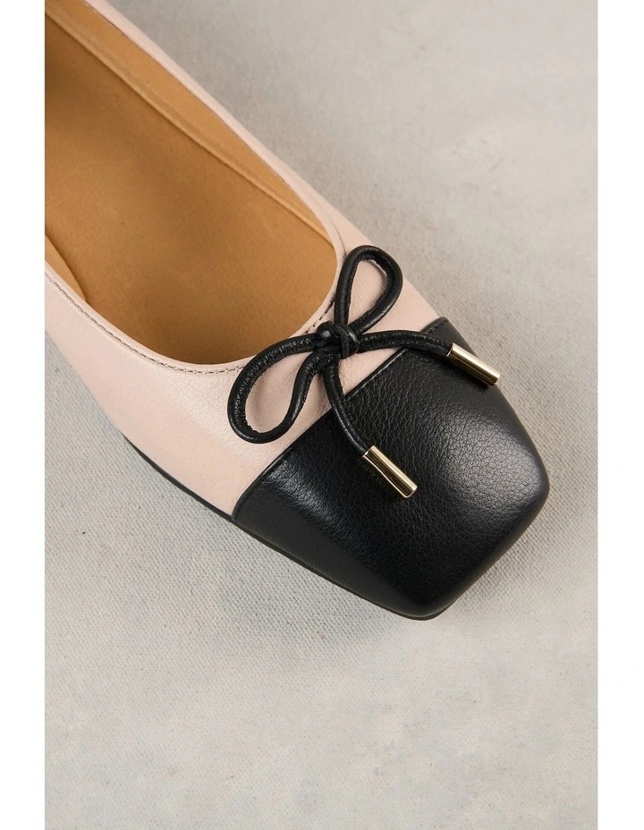 Joelle Two Tone Ballet - Nude & Black image 4