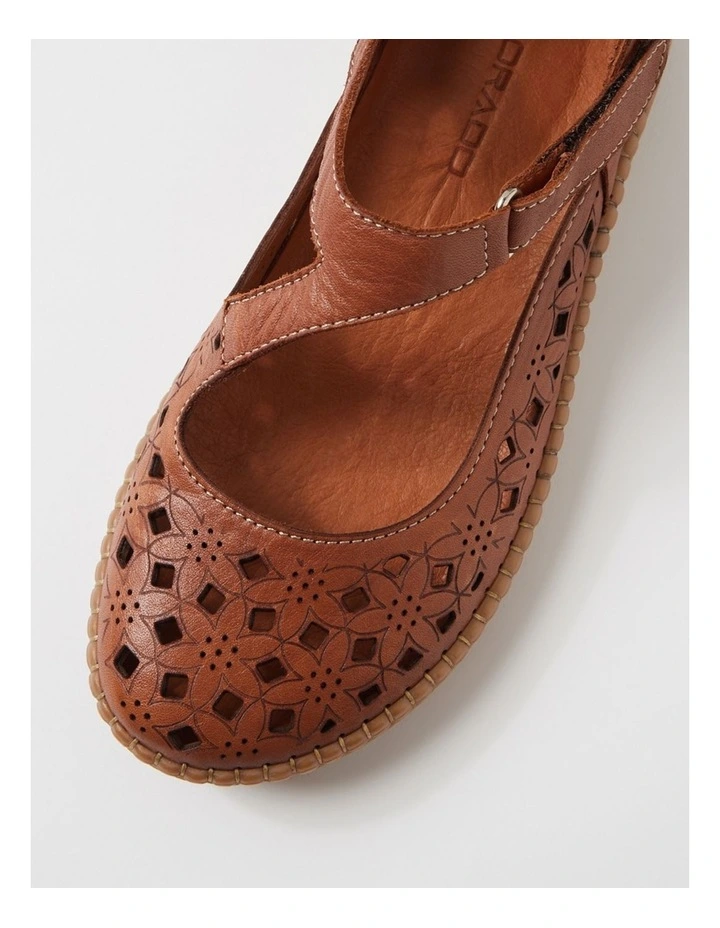 Molly Tan Leather Ballet Flats image 4