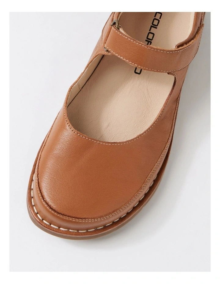 Odessa Dark Tan Leather Mary Janes image 4