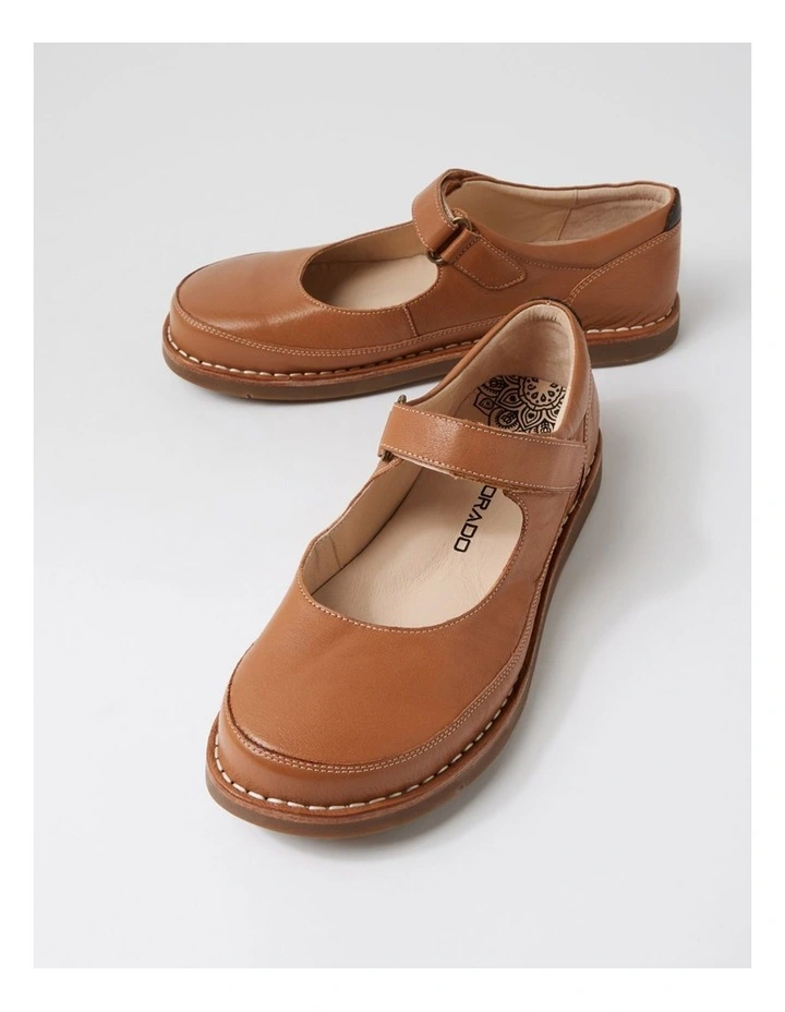 Odessa Dark Tan Leather Mary Janes image 5