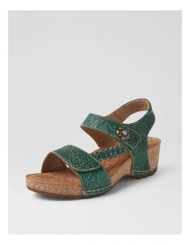 Jade Green Leather Sandals image 2