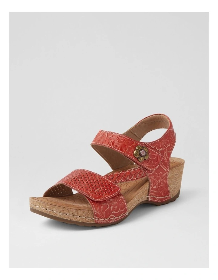 Jade Red Leather Sandals image 2