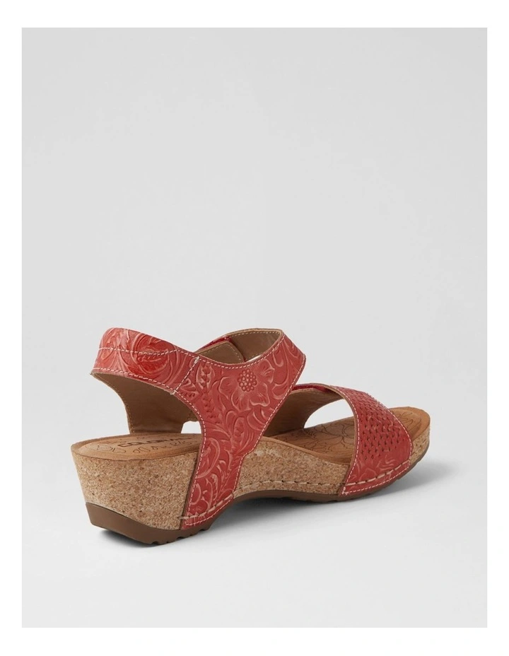Jade Red Leather Sandals image 3