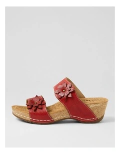 Joie Red Leather Sandals