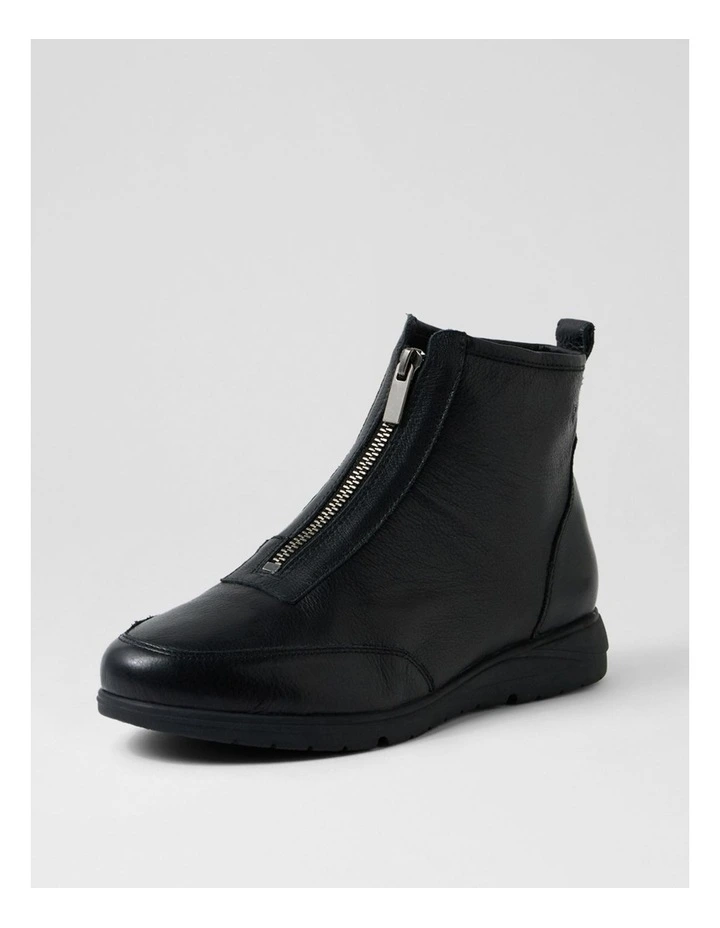 Newell Black Leather Ankle Boots image 2