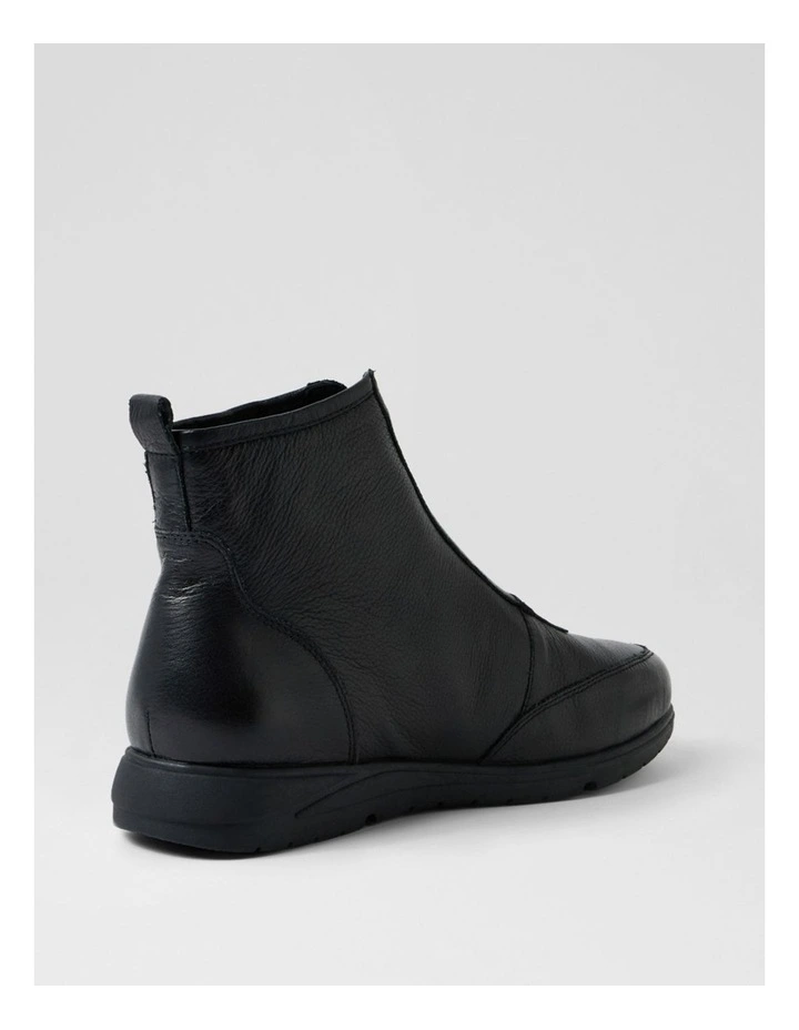 Newell Black Leather Ankle Boots image 3