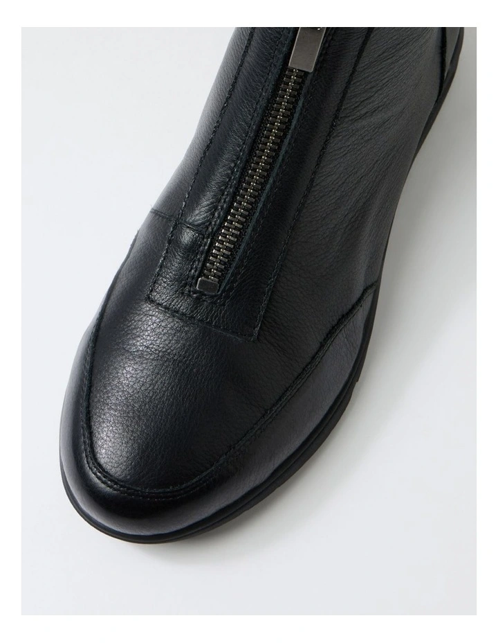 Newell Black Leather Ankle Boots image 4