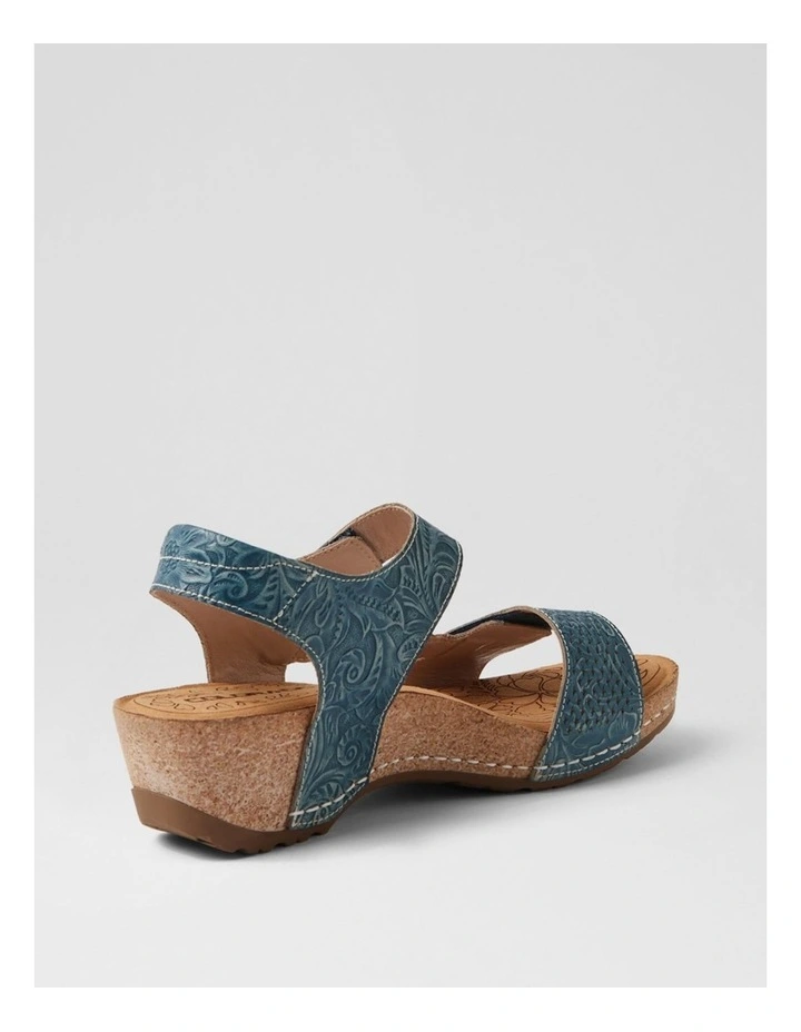 Jade Navy Leather Sandals image 2