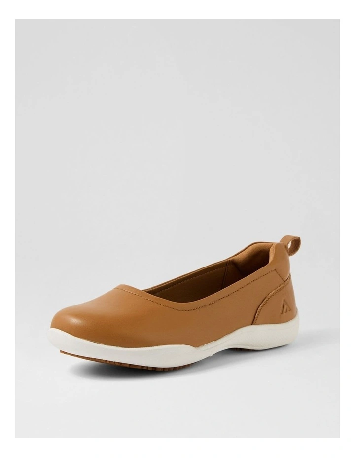 Grand Tan Leather Flat Shoes image 2