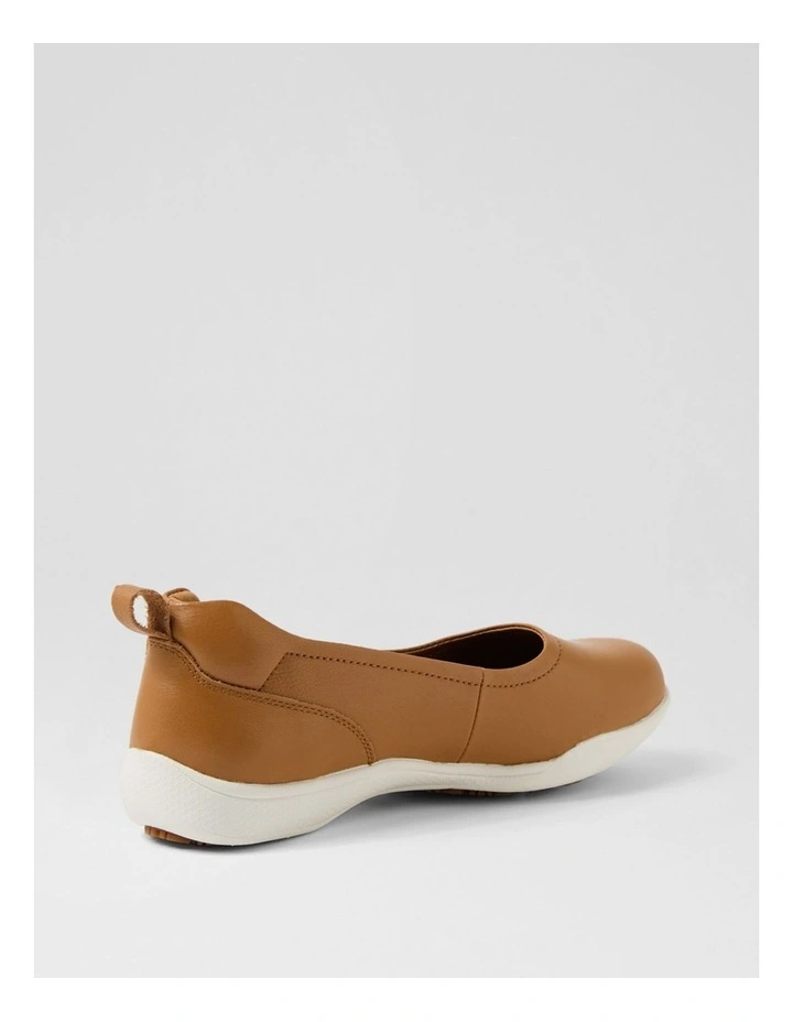 Grand Tan Leather Flat Shoes image 3