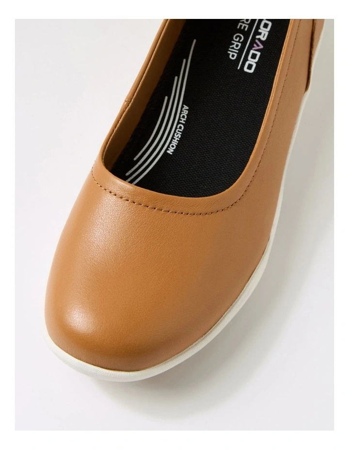 Grand Tan Leather Flat Shoes image 4