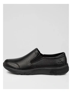 Durin Black Leather Flat Shoes