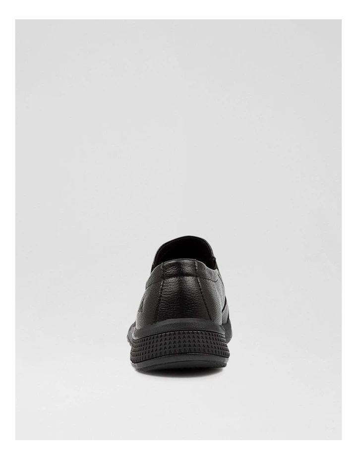 Durin Black Leather Flat Shoes image 3