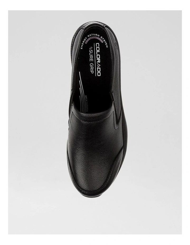 Durin Black Leather Flat Shoes image 4