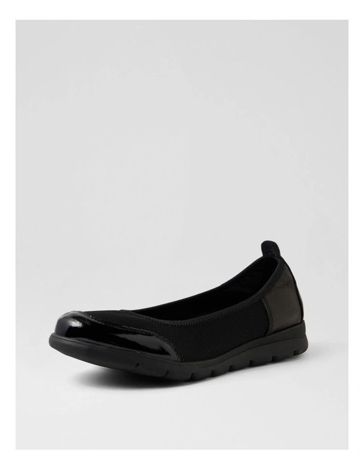 Brillion Black Mix Flat Shoes image 2