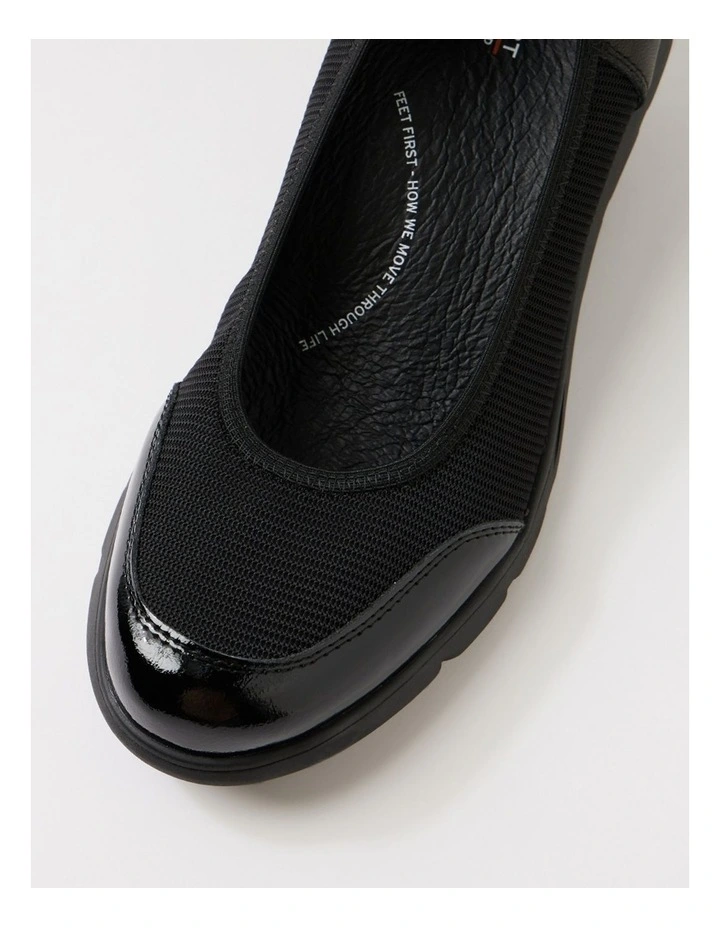 Brillion Black Mix Flat Shoes image 4