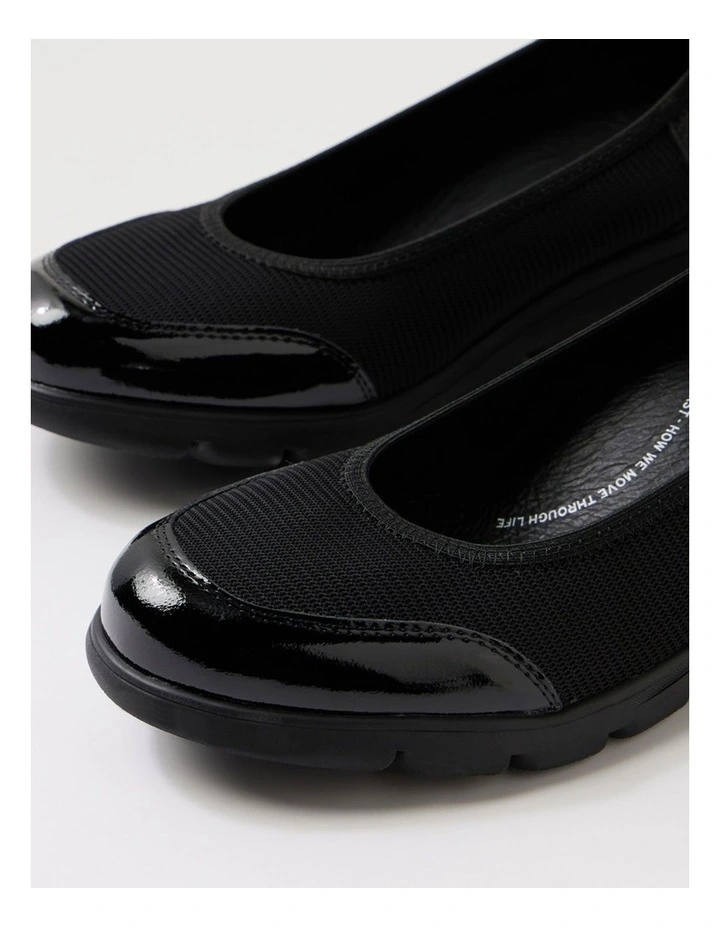 Brillion Black Mix Flat Shoes image 5