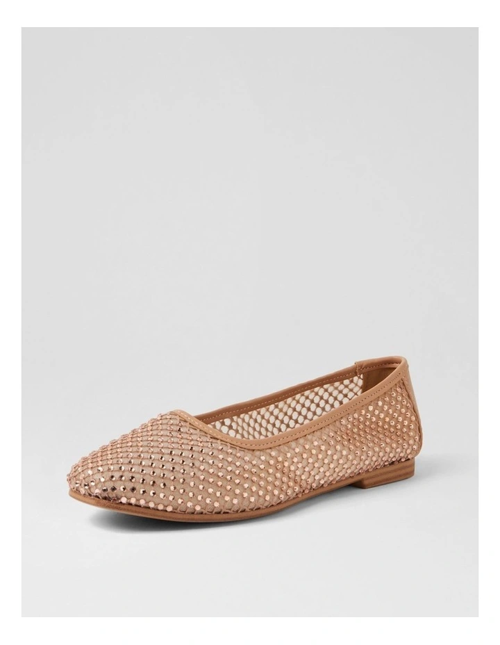 Jasiee Nude Mesh Flat Shoes image 2