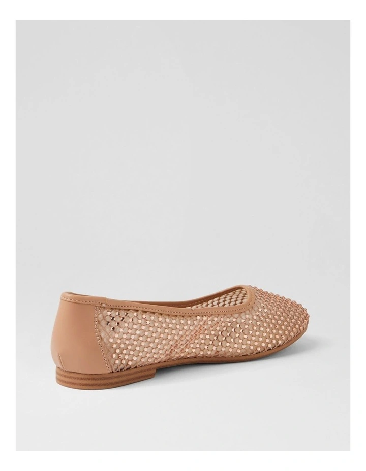 Jasiee Nude Mesh Flat Shoes image 3
