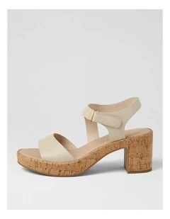 Bollings Cream Cork Leather Sandals