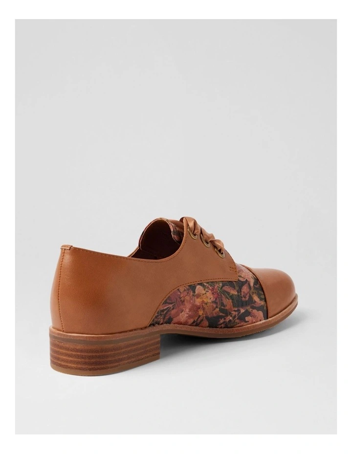 Hannie Tan Cafe Floral Lace Up Flats image 3