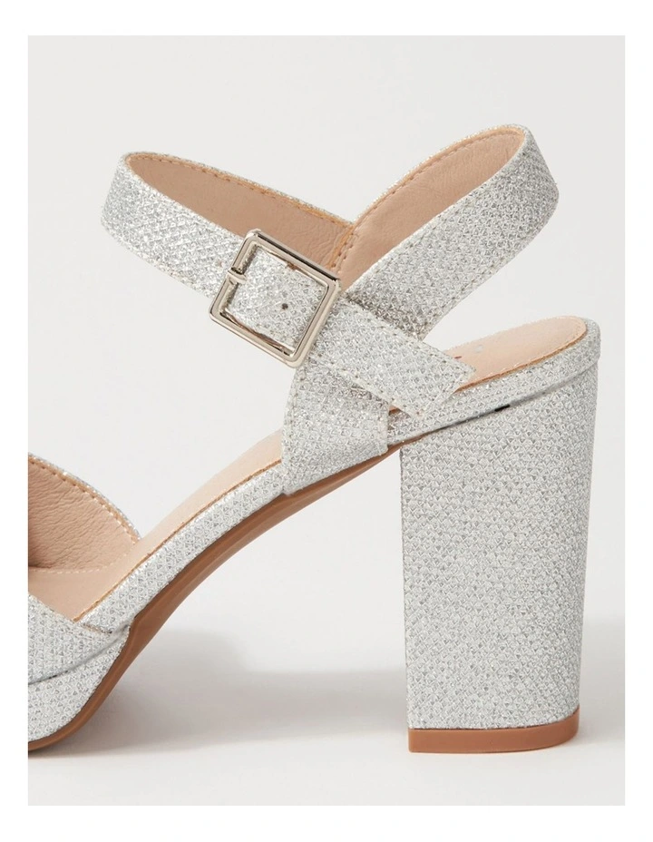 Bountys Silver Glitter Sandals image 5
