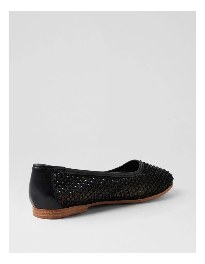 Jasiee Black Mesh Ballet Flats image 3