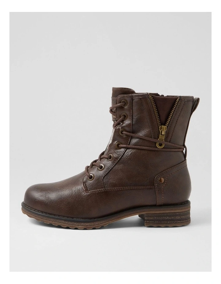 Miskeen Choc Lace Up Boots image 1