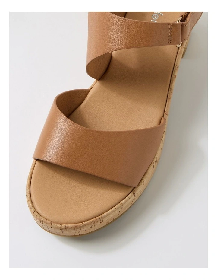 Bollings Dark Tan Cork Leather Sandals image 4