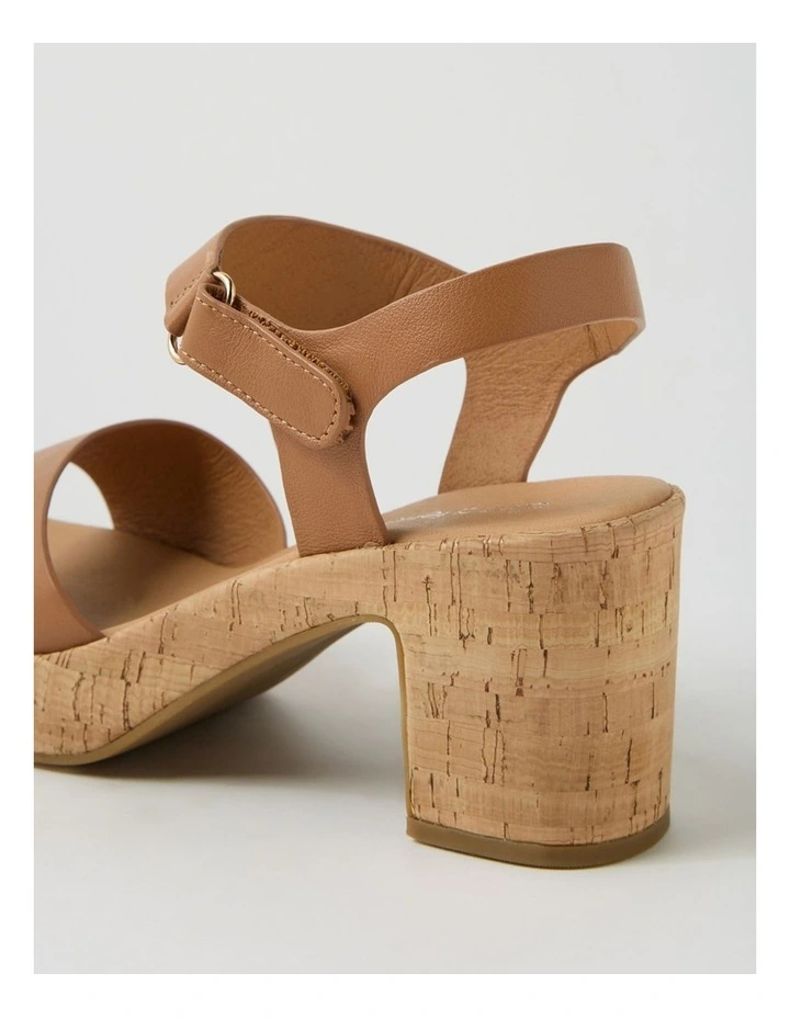 Bollings Dark Tan Cork Leather Sandals image 5