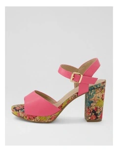 Bountys Lipstick Flower Heel Sandals