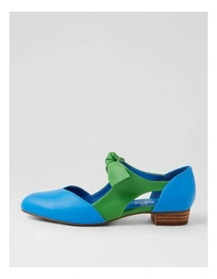 Estella Blue Green Flat Shoes