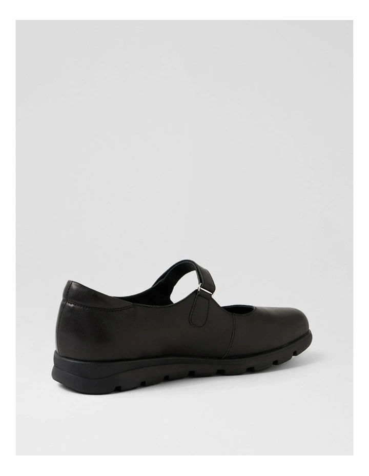 Brimley Black Leather Flat Shoes image 3