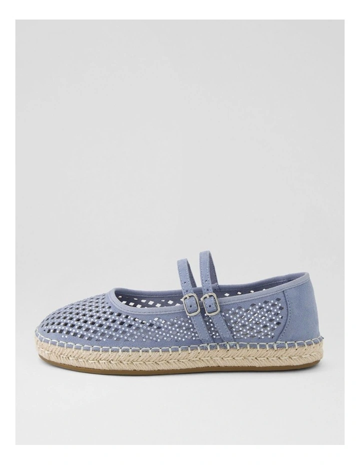 Ingrad Pale Blue Microsuede Flat Shoes image 1