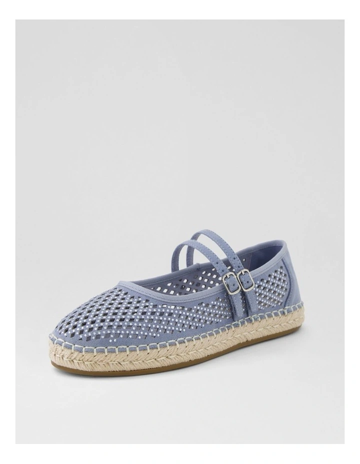 Ingrad Pale Blue Microsuede Flat Shoes image 2