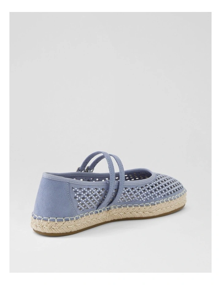 Ingrad Pale Blue Microsuede Flat Shoes image 3
