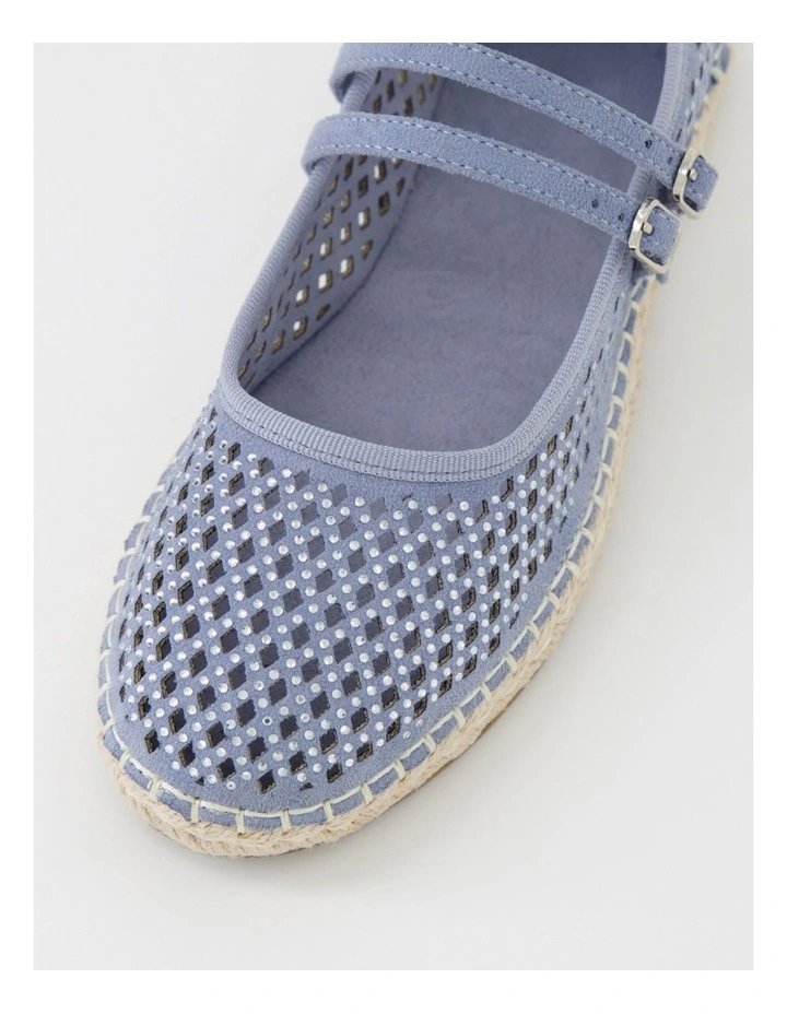 Ingrad Pale Blue Microsuede Flat Shoes image 4