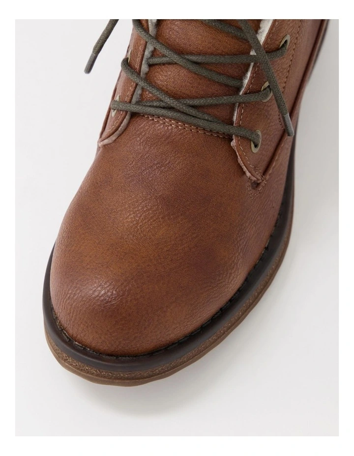 Miskeen Tan Lace Up Boots image 4