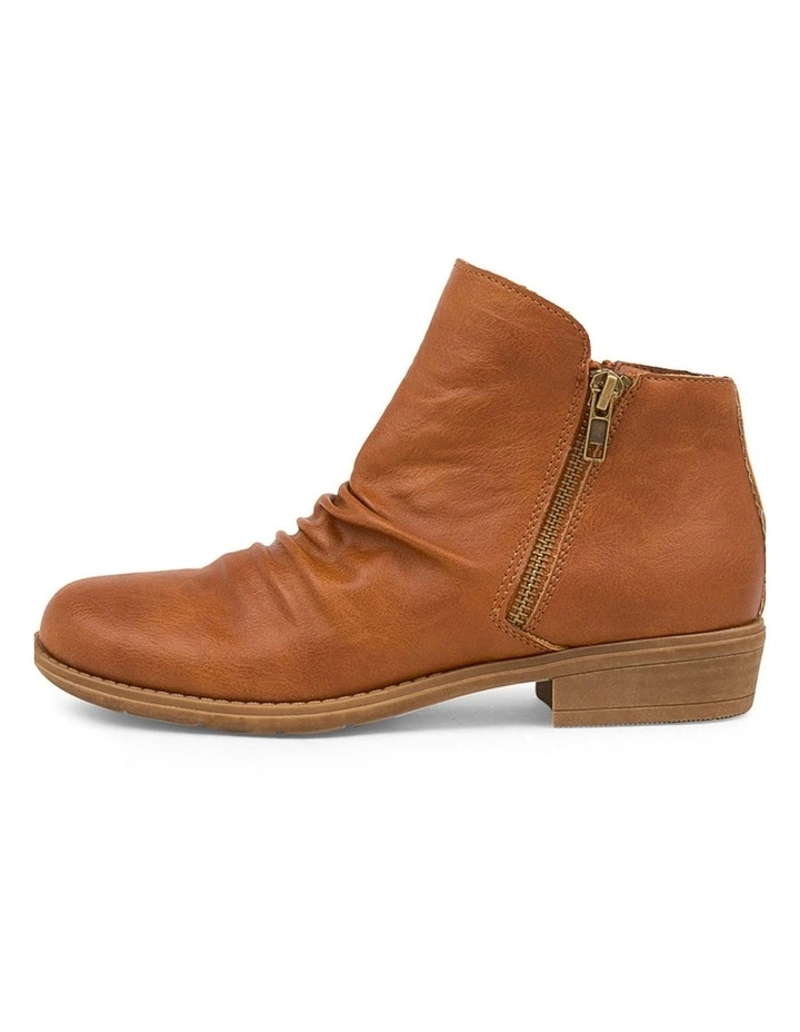 ROSIE TAN SMOOTH ANKLE BOOTS image 1