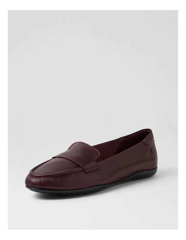 Aven Plum Leather Flat Shoes image 2