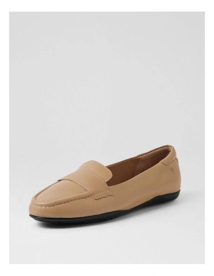 Aven Camel Leather Flat Shoes image 2