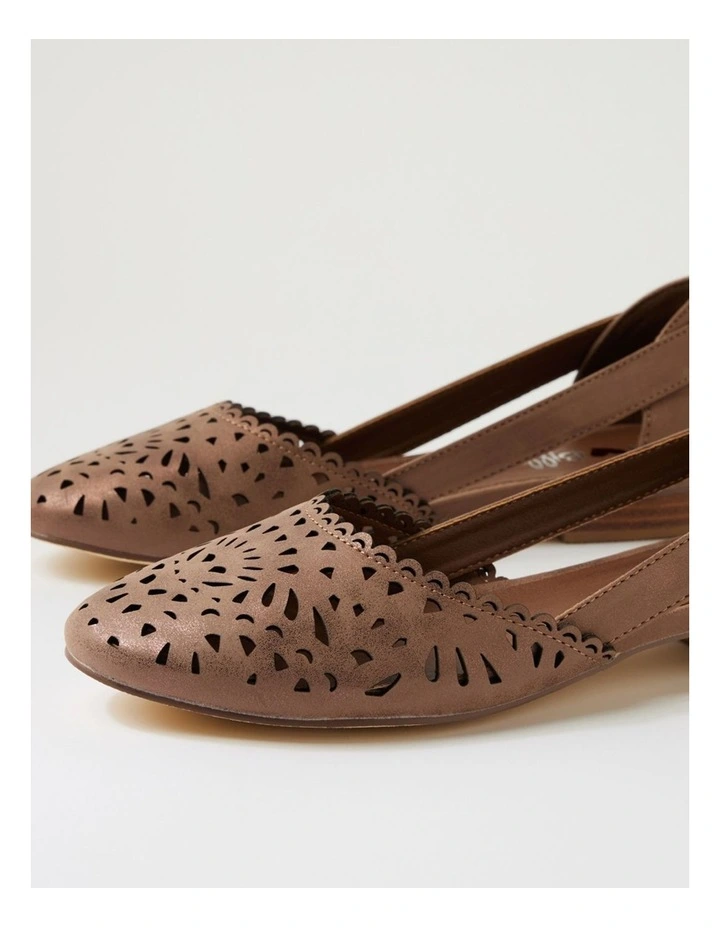 Alkoxy Choc Dust Flat Shoes image 5