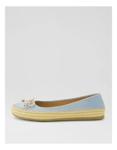 Marrina Pale Blue Microsuede Ballet Flats