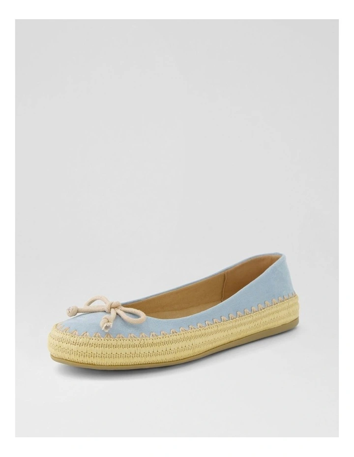 Marrina Pale Blue Microsuede Ballet Flats image 2