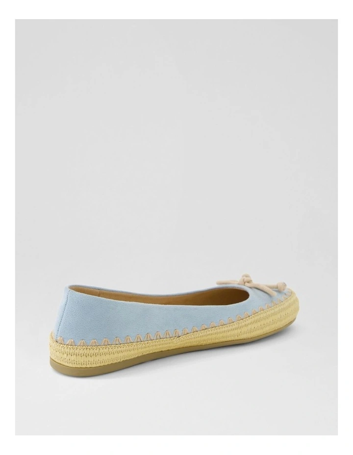 Marrina Pale Blue Microsuede Ballet Flats image 3