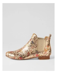 Endale Pale Gold Crush Chelsea Boots